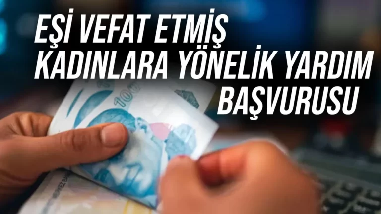Eşi Vefat Etmiş Kadınlara Devletten Para Yardımı Başvurusu